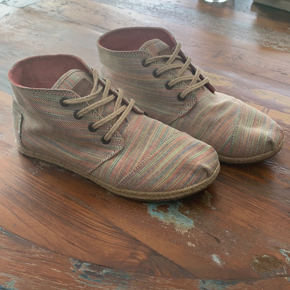 Multicolor woven mid-top TOMS